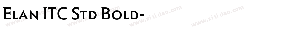 Elan ITC Std Bold字体转换